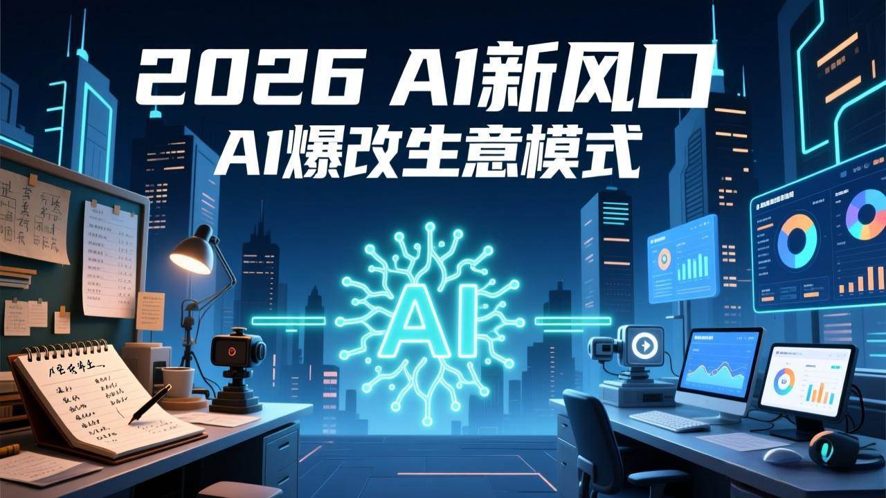 (3.1)2026年AI创富新风口，用人工智能爆改你的生意模式，从短视频到直播全面降本增效抢占先机