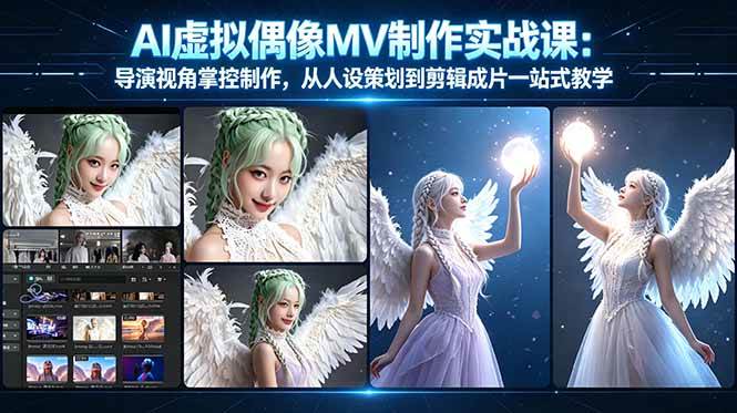 (4.11)AI虚拟偶像MV制作实战教学：导演视角掌控制作，从人设策划到剪辑成片一站式教学
